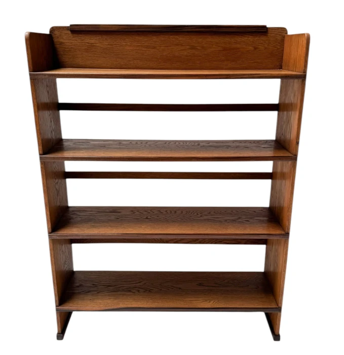 Art Deco Modernist Open Bookcase by P.E.L. Izeren for De Genneper Molen, 1920s